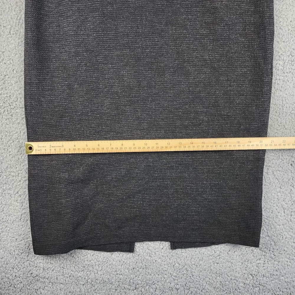Eileen Fisher Skirt M Black Midi Lagenlook Pencil Waffle Wool Rayon Dress Casual - Picture 8 of 13